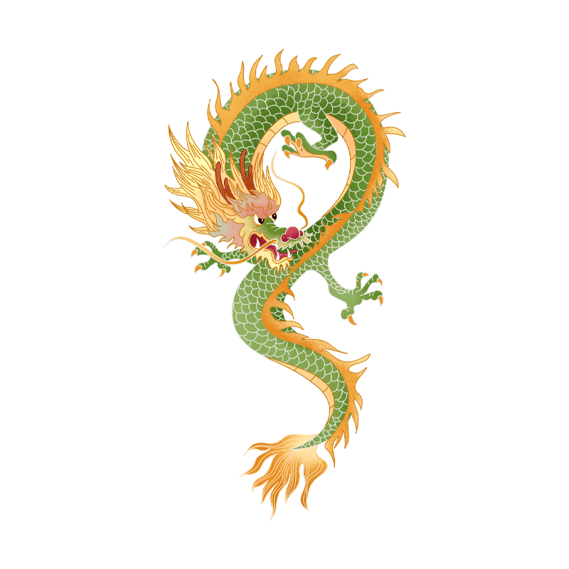 中国风国潮中国龙插画