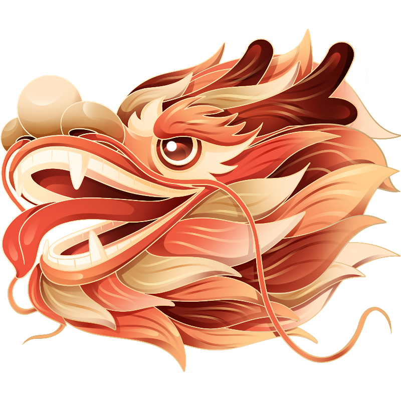 中国风龙头插画