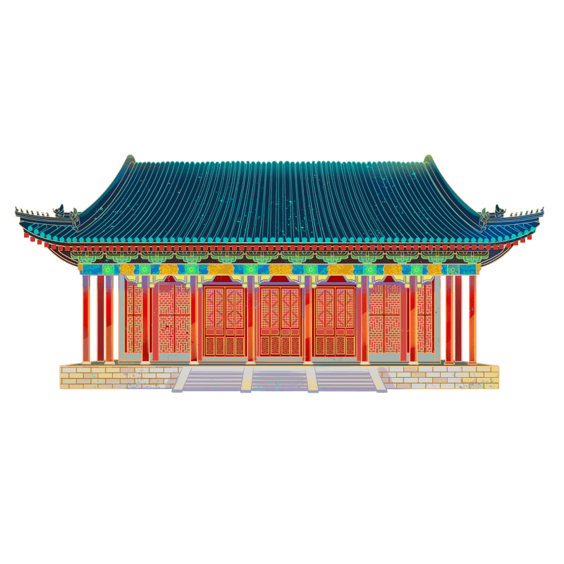 国潮风中国风建筑