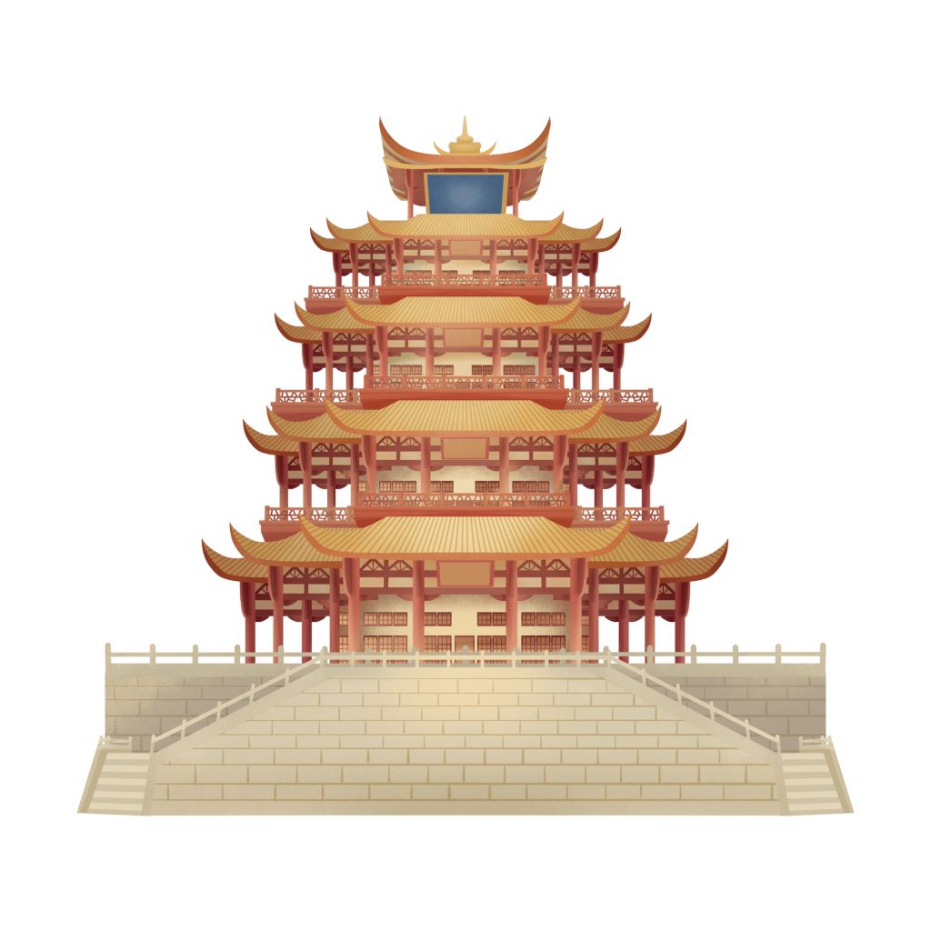 国潮建筑高塔