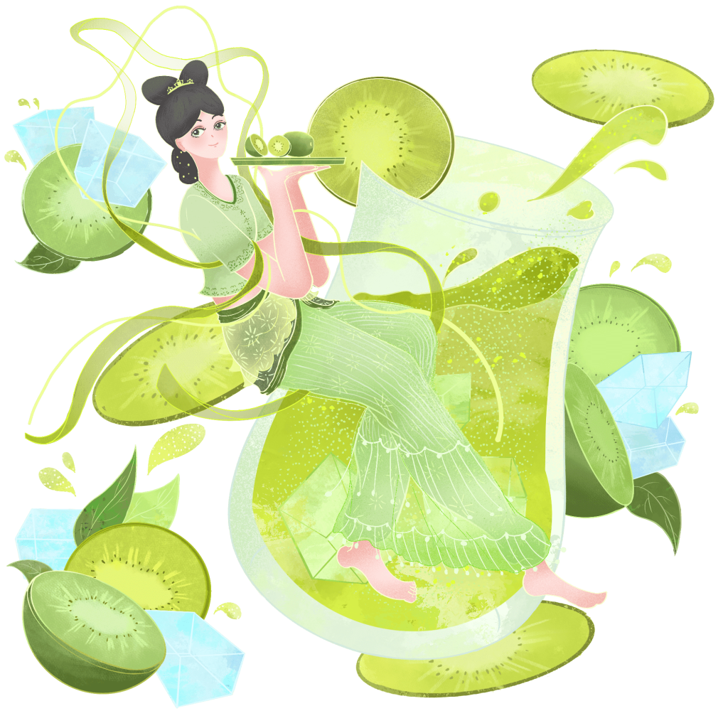 古风女生夏日插画
