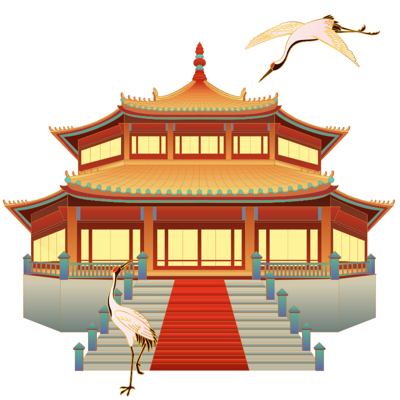 传统中国风建筑宫殿