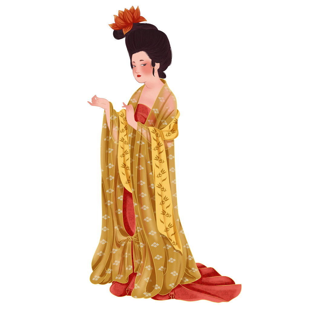 古风唐装人物插画