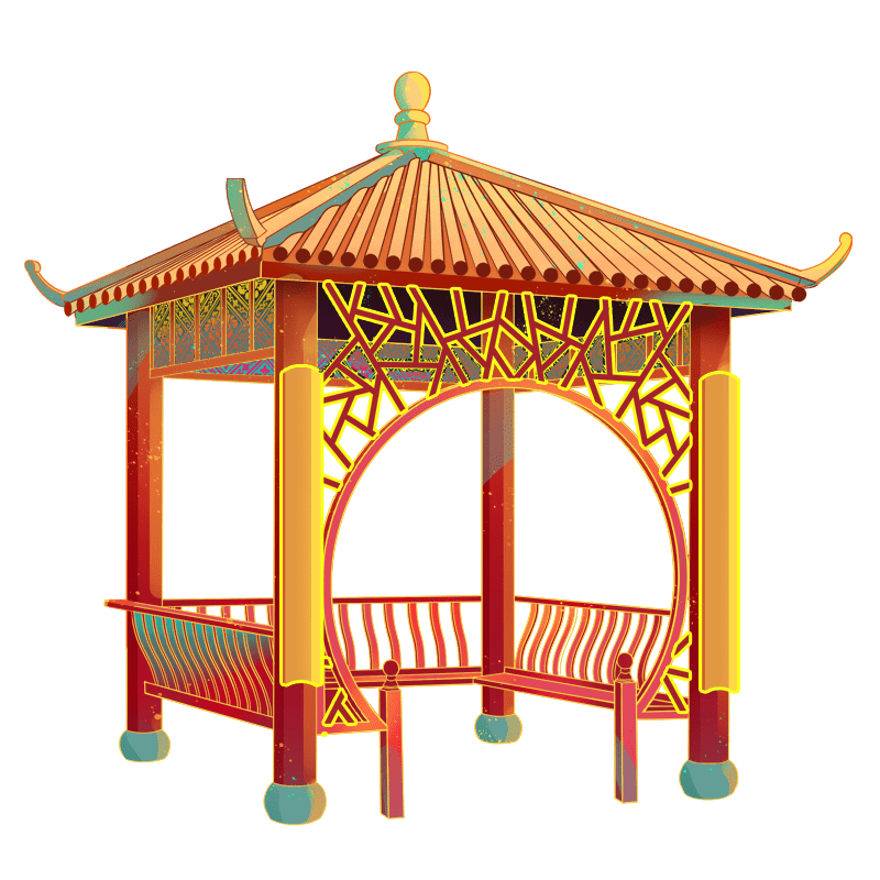 国潮风-城市建筑亭子