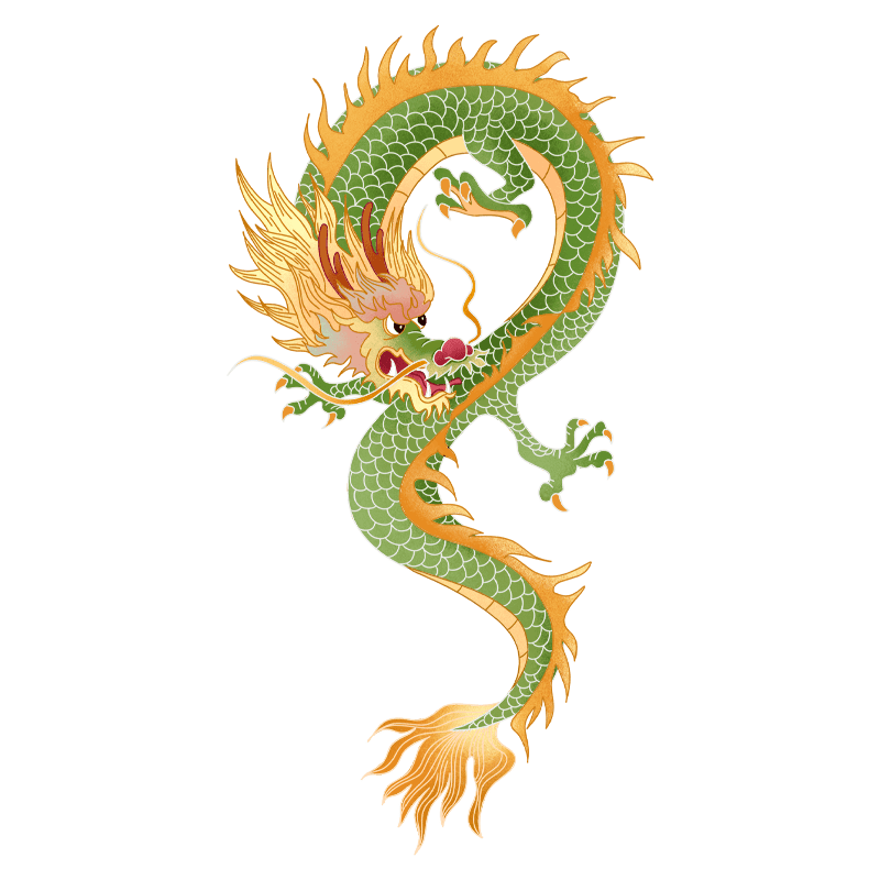 中国风-手绘动物插画龙