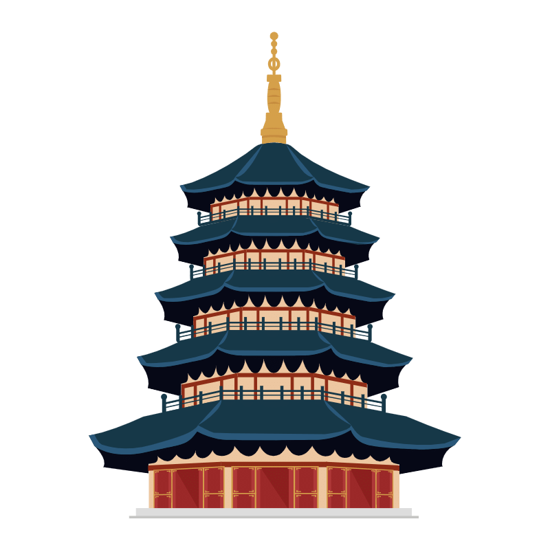 重阳节高塔国潮建筑