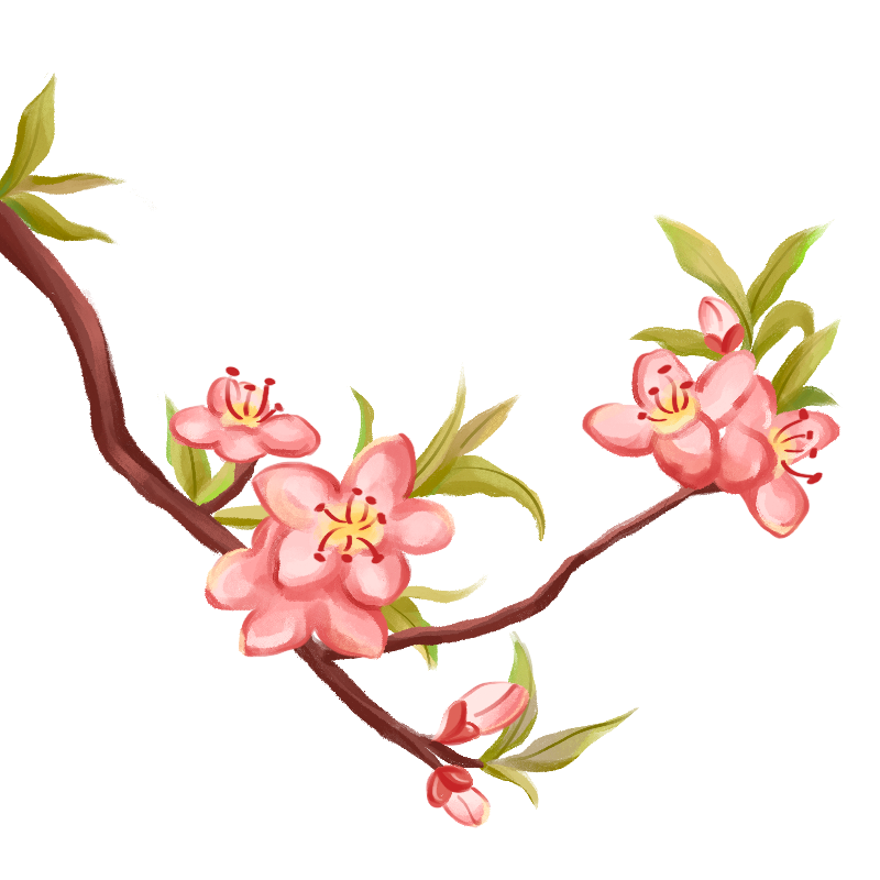 植物系列水墨风花卉