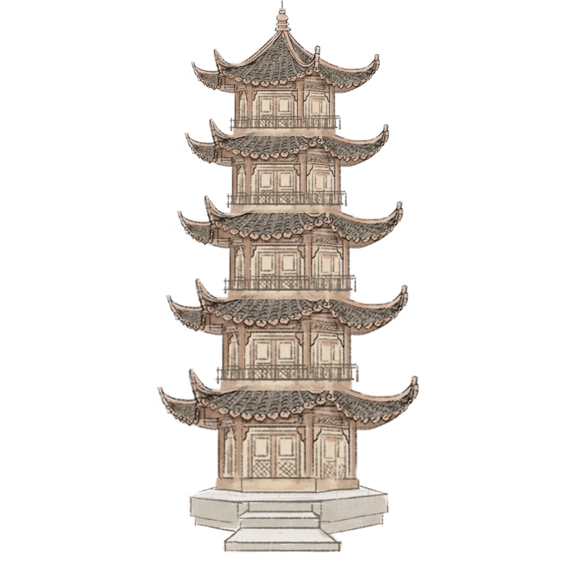 中国风文化建筑高塔