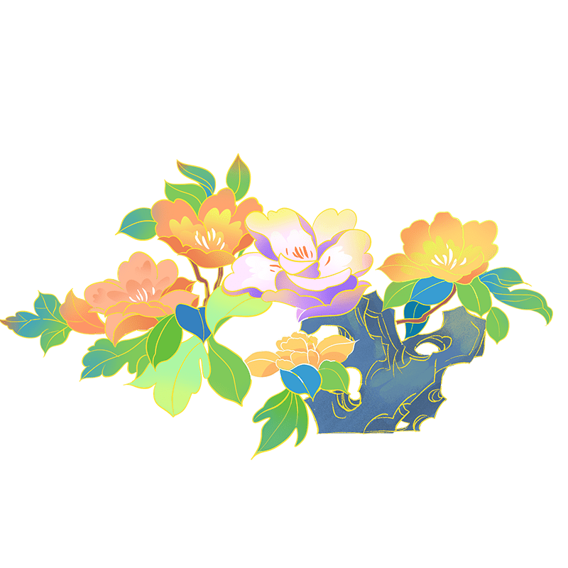花卉系列插画水彩风