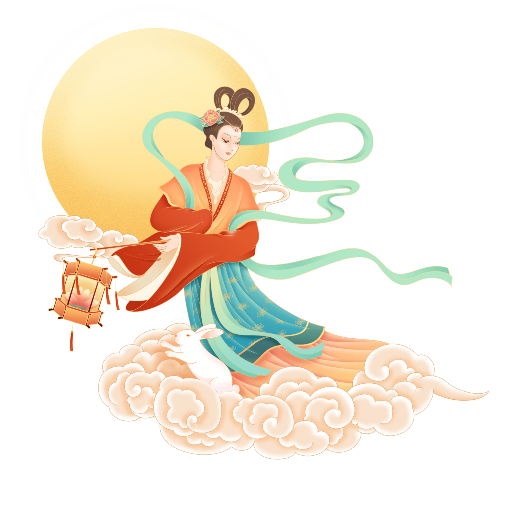 古代敦煌飞天美人插画