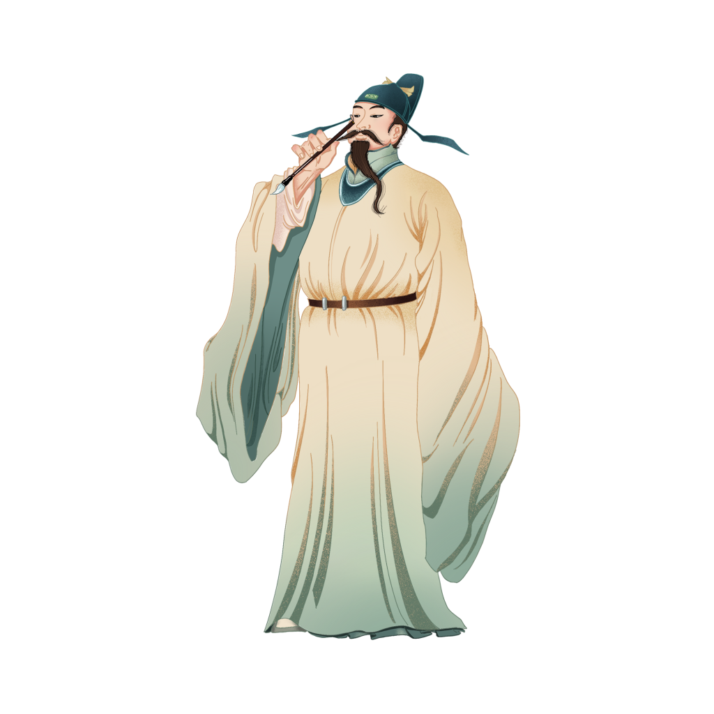 中国风诗人插画
