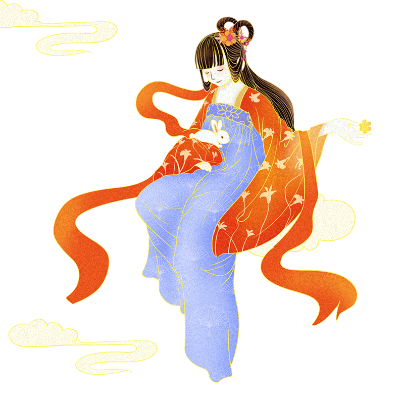飞天人物插画