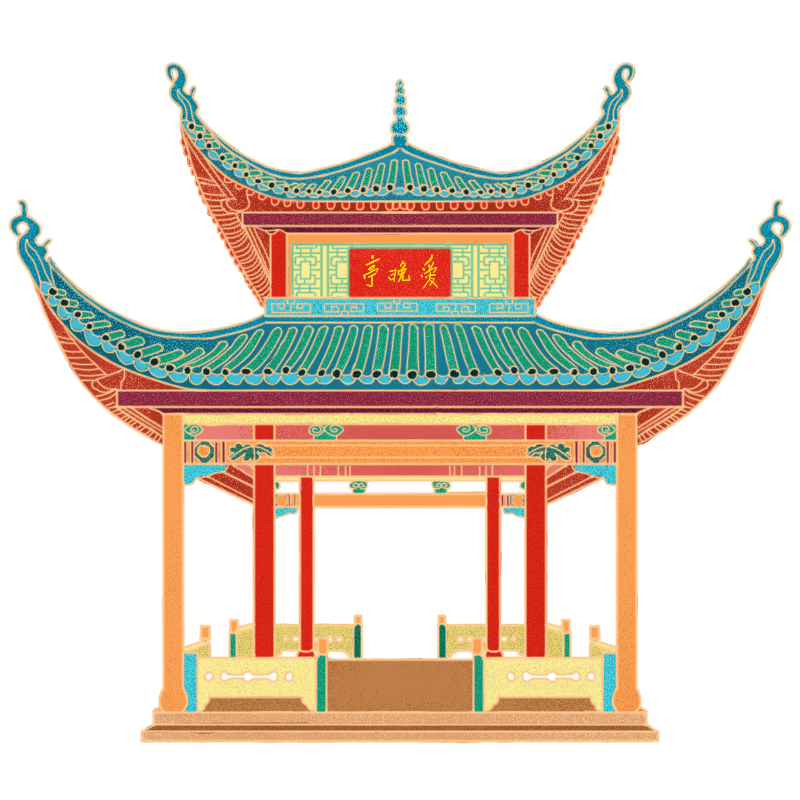 国潮中式建筑亭子