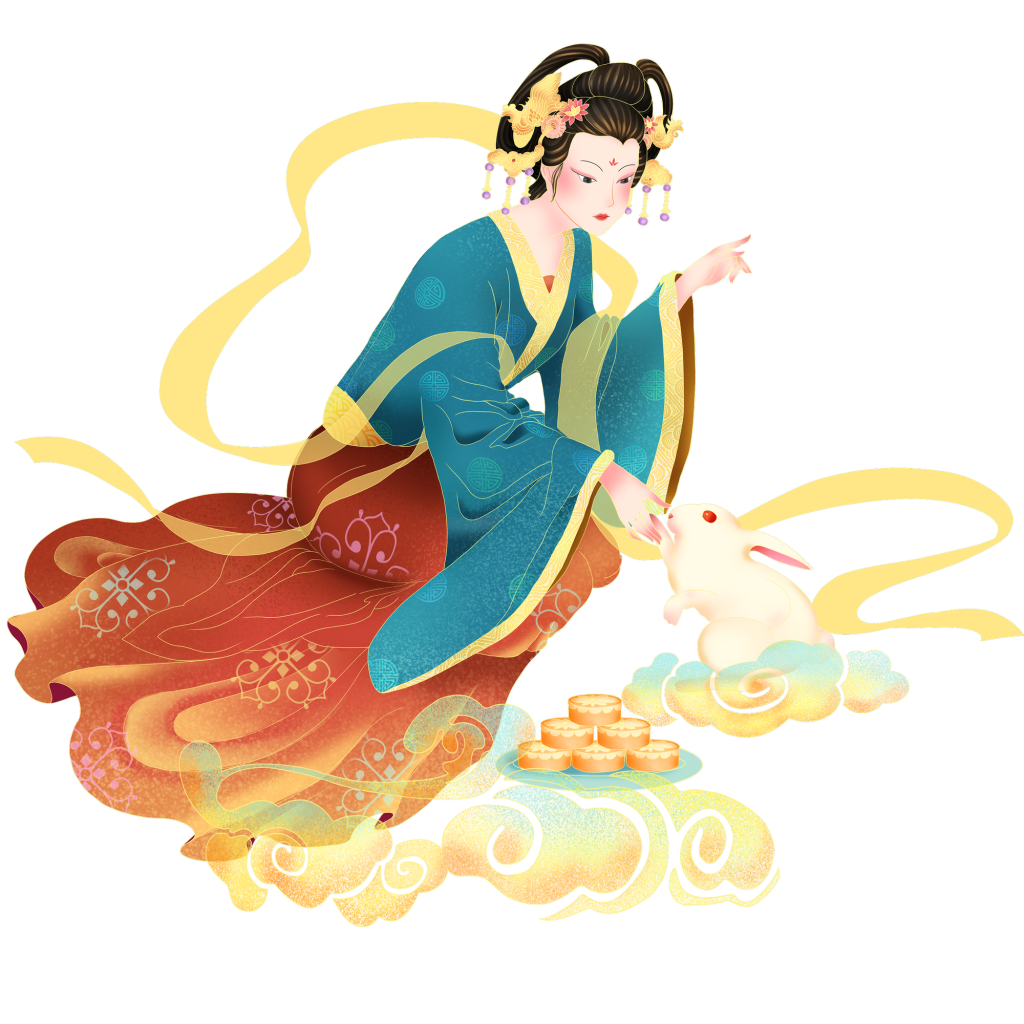 敦煌写实插画飞天仙女人物