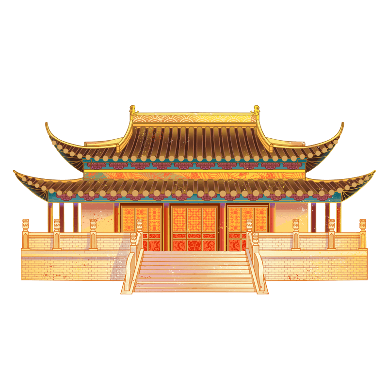 国潮风中国风建筑