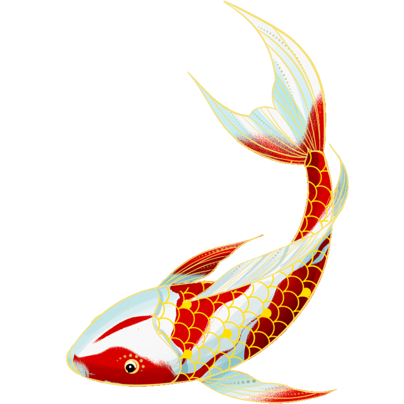 金鱼元素插画