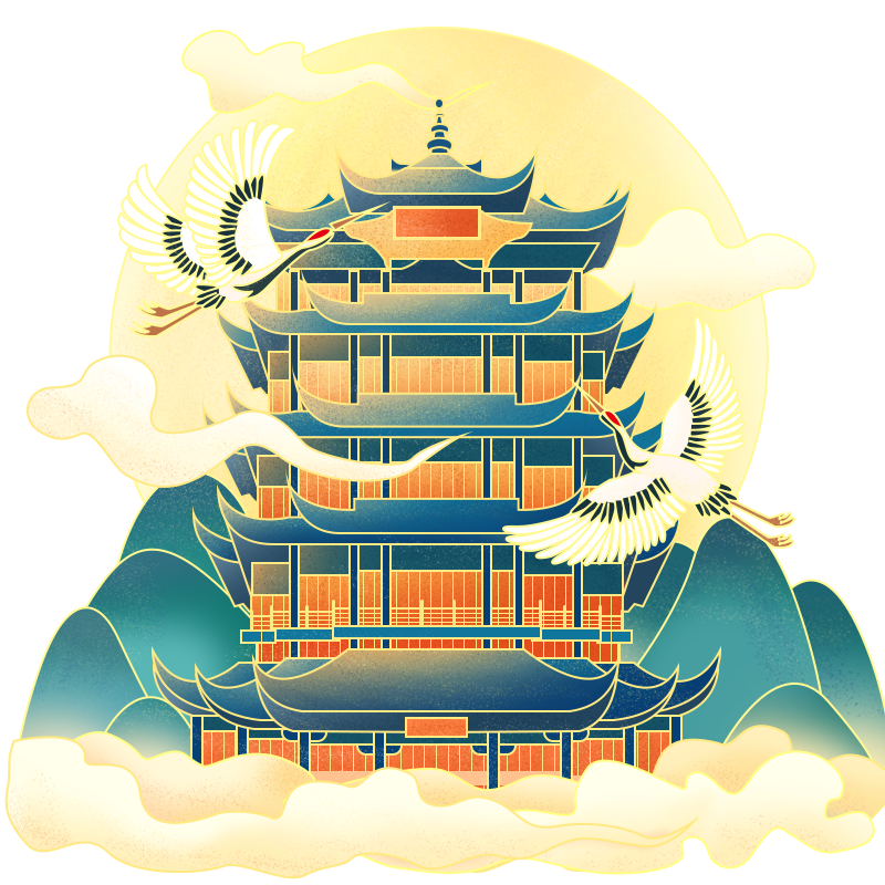 中国风传统现代建筑-黄鹤楼