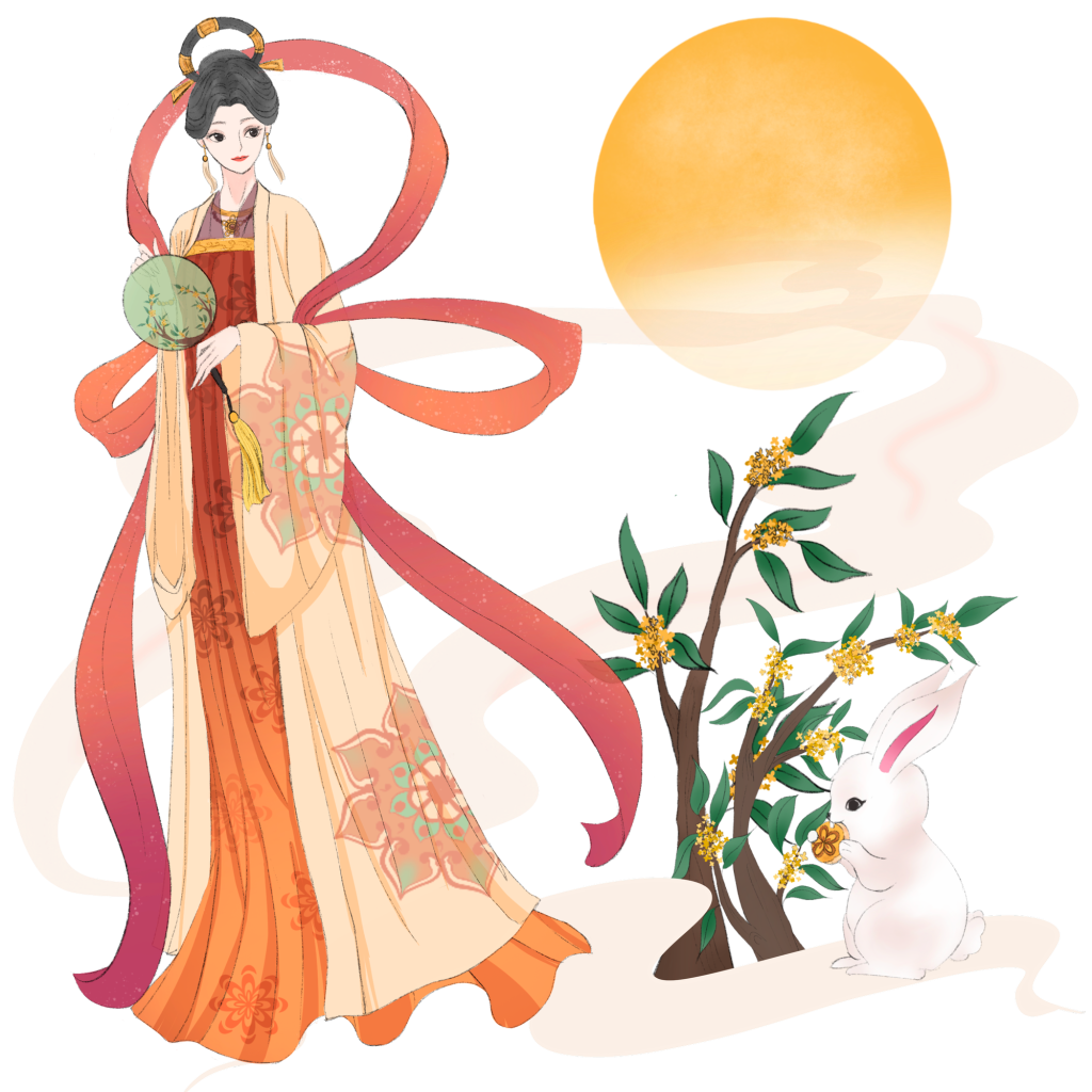 中秋嫦娥人物元素素材