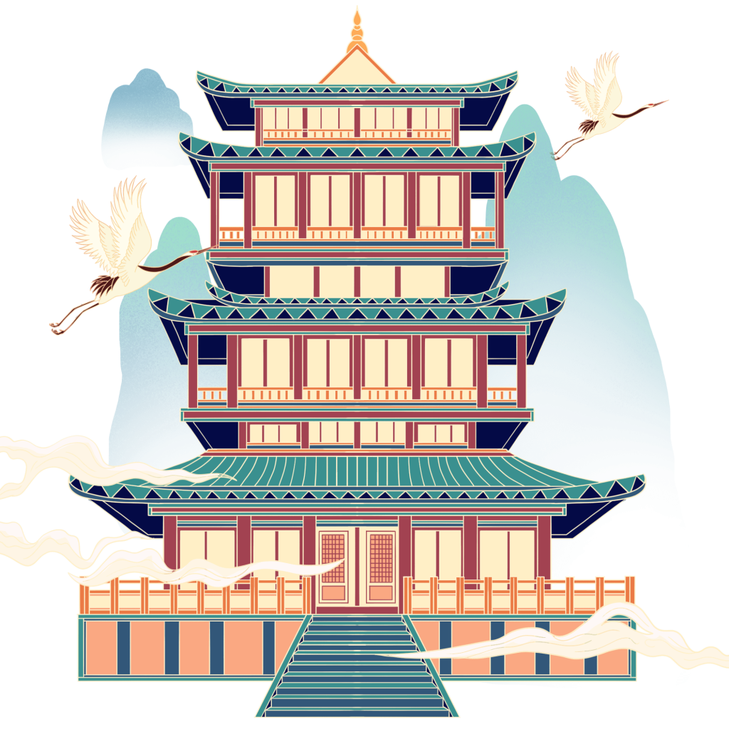 金边国潮风-城市建筑
