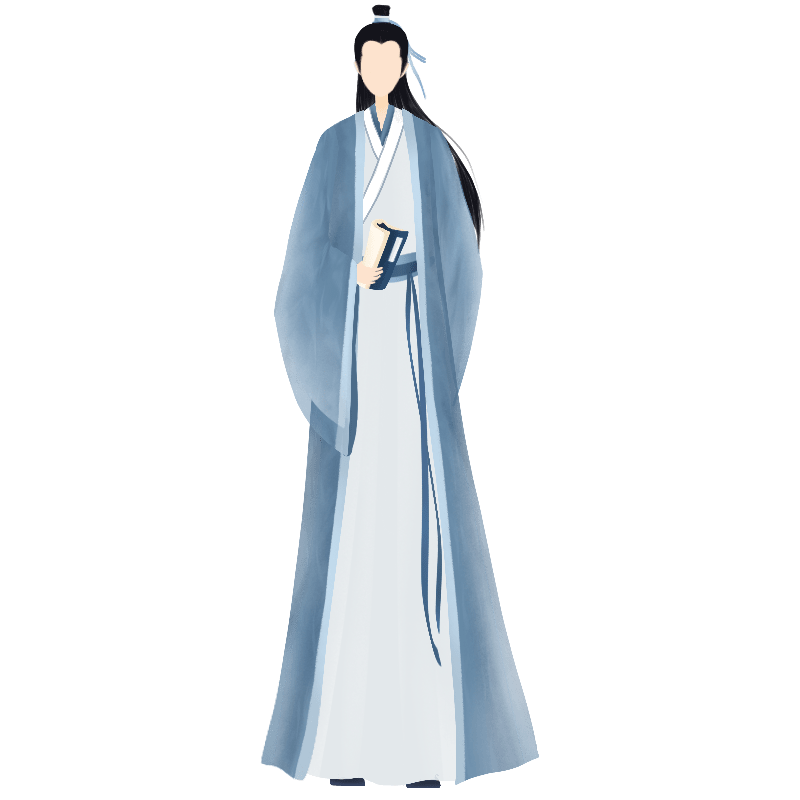 国潮古风男性人物插画