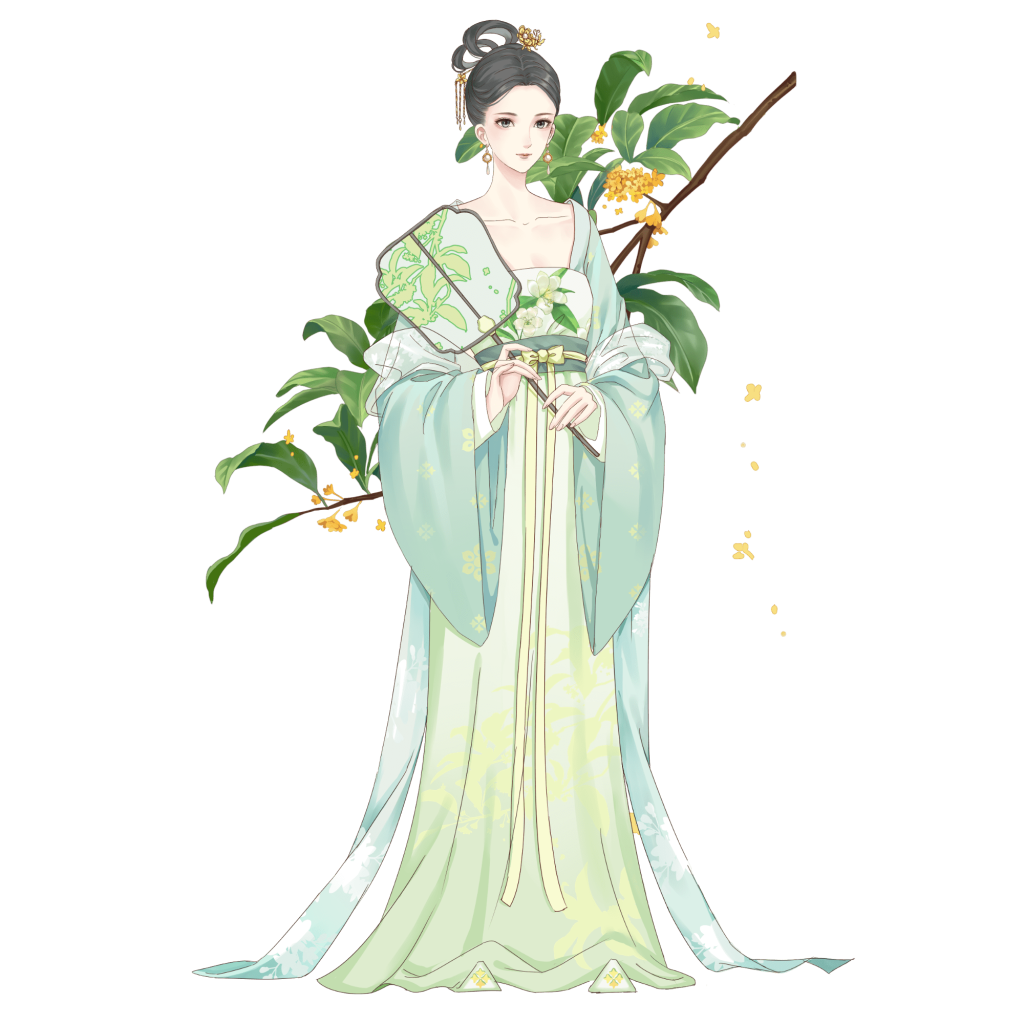 国潮古风女性人物插画
