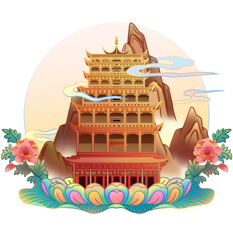 国潮建筑-雷峰塔