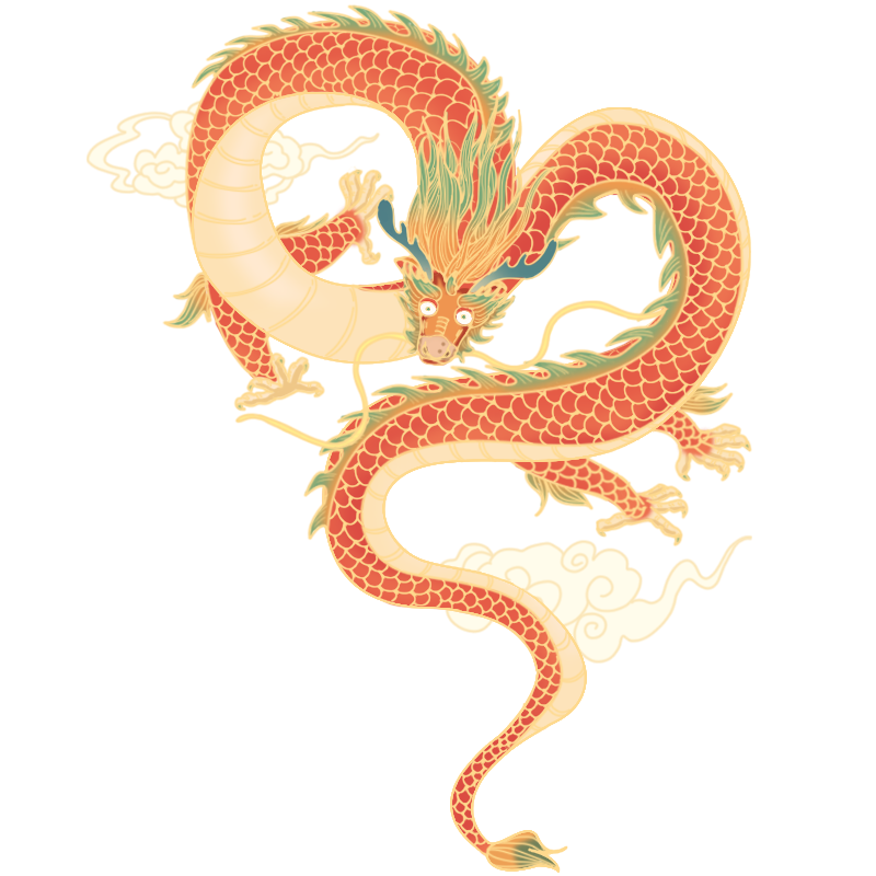 中国风二月二龙抬头龙元素