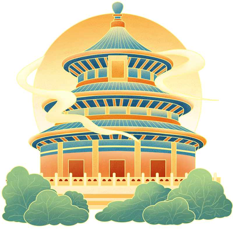 中国风城市传统现代建筑-天坛