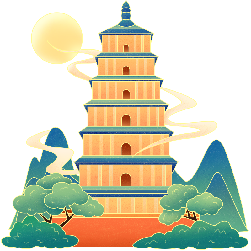 中国风传统现代建筑-雷峰塔