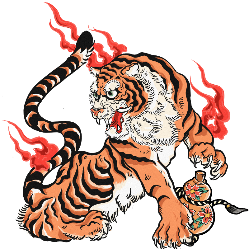 虎啸乾坤插画