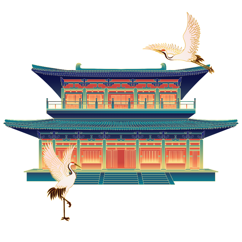 国潮风中国传统建筑