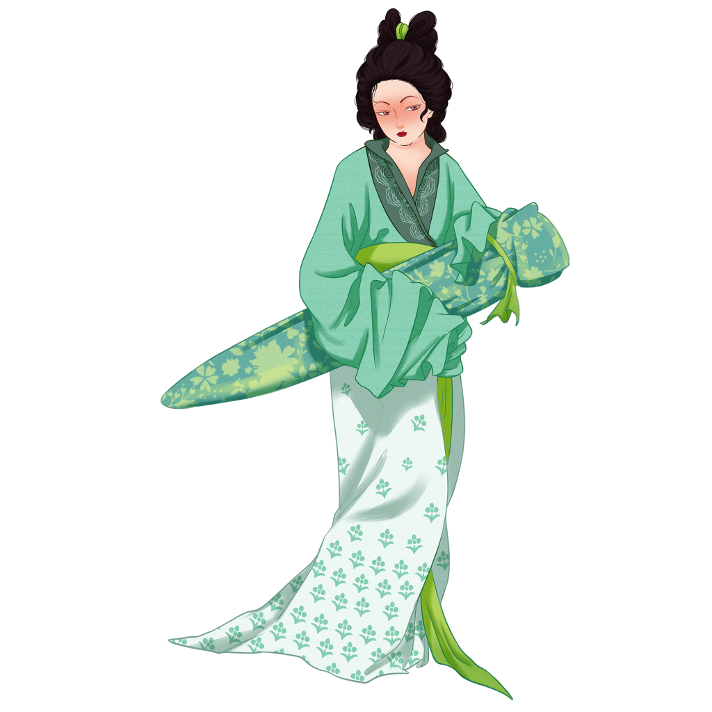国潮古风女性人物插画