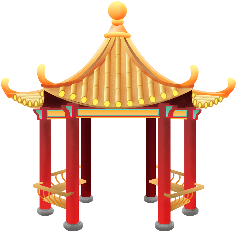 中国风-亭子插画
