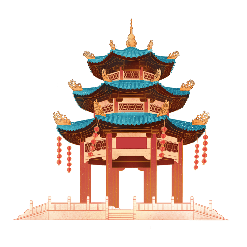 中国风-传统建筑-亭子