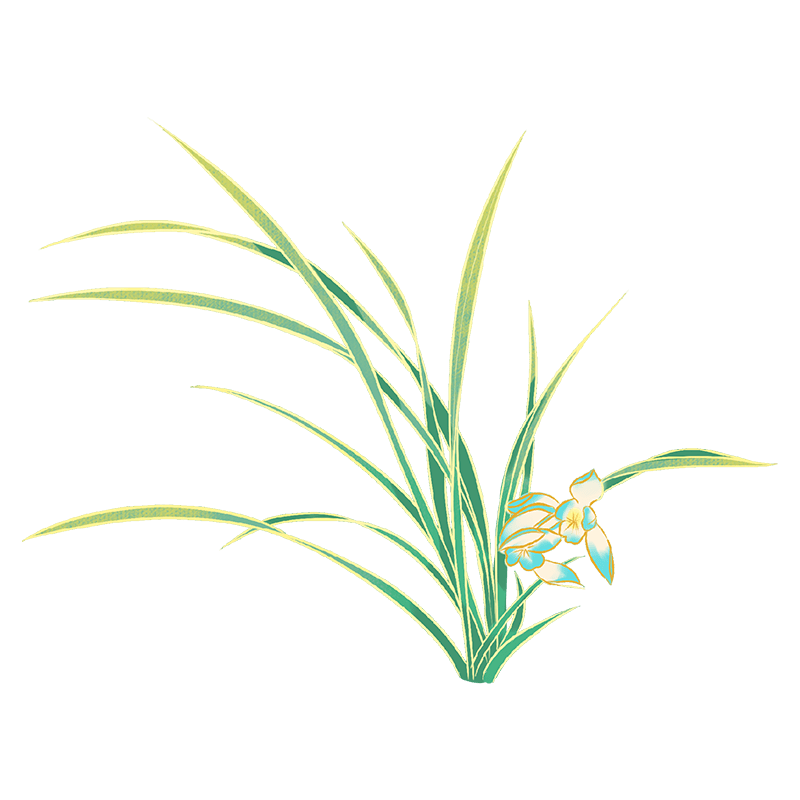 植物系列中国风植物元素兰花