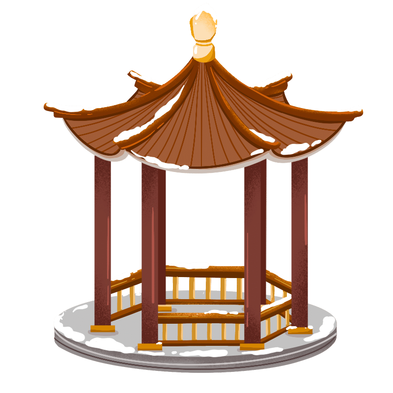 古风国潮亭子插画