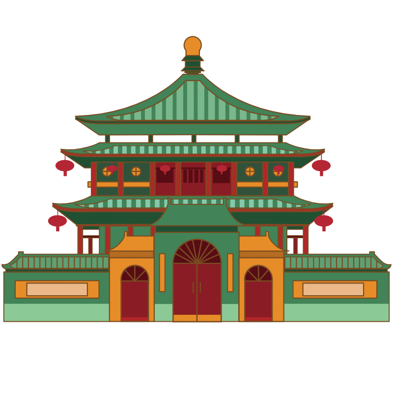 国潮建筑-阁楼