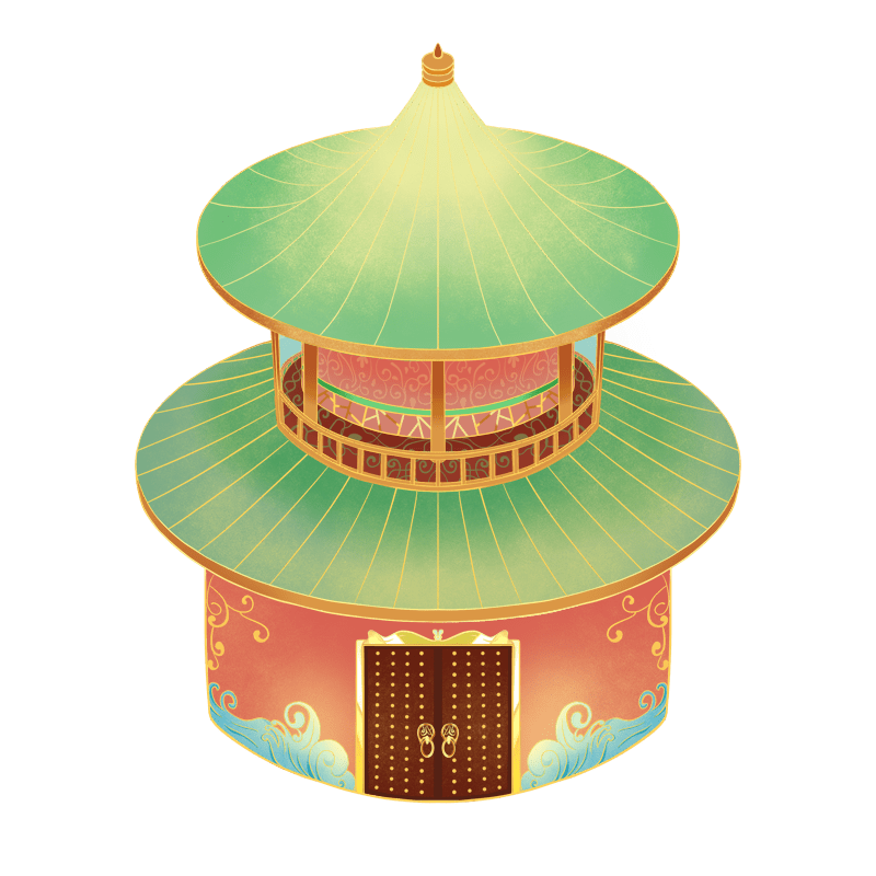 中国风传统建筑-圆坛
