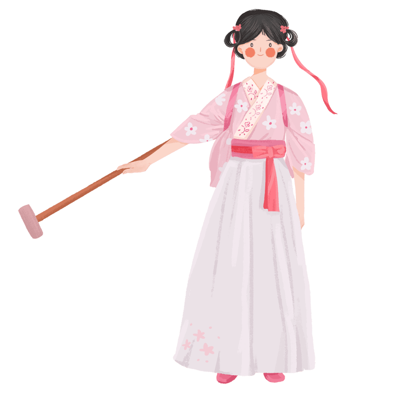 手绘-中国风汉服人物插画