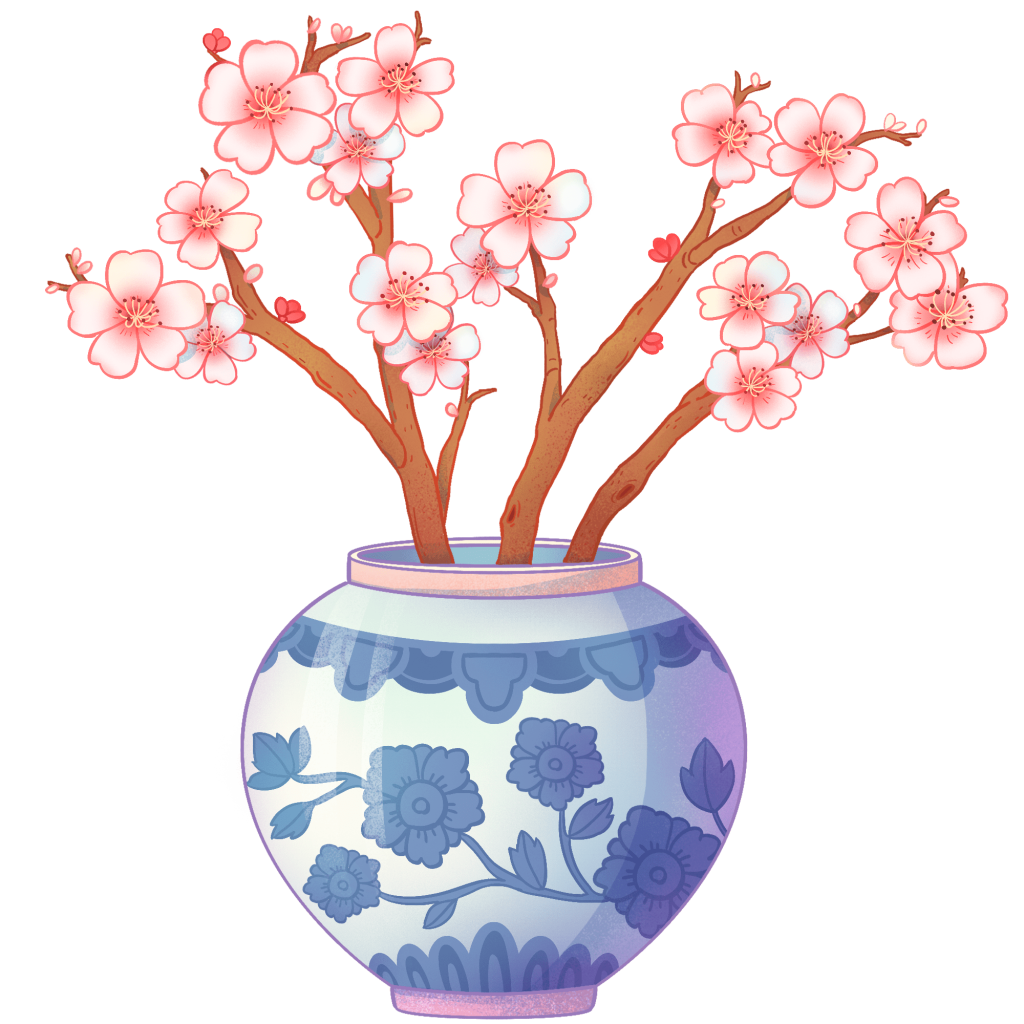 中国风花卉插画