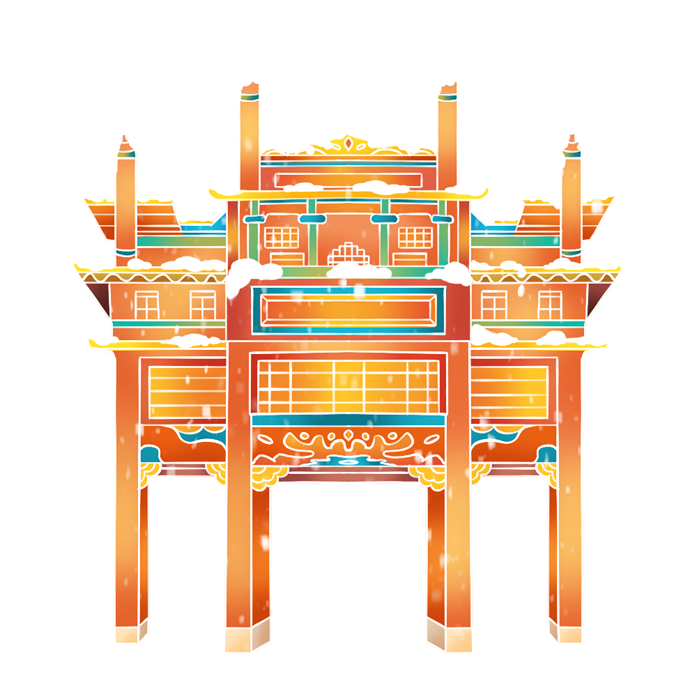 中国风建筑大门