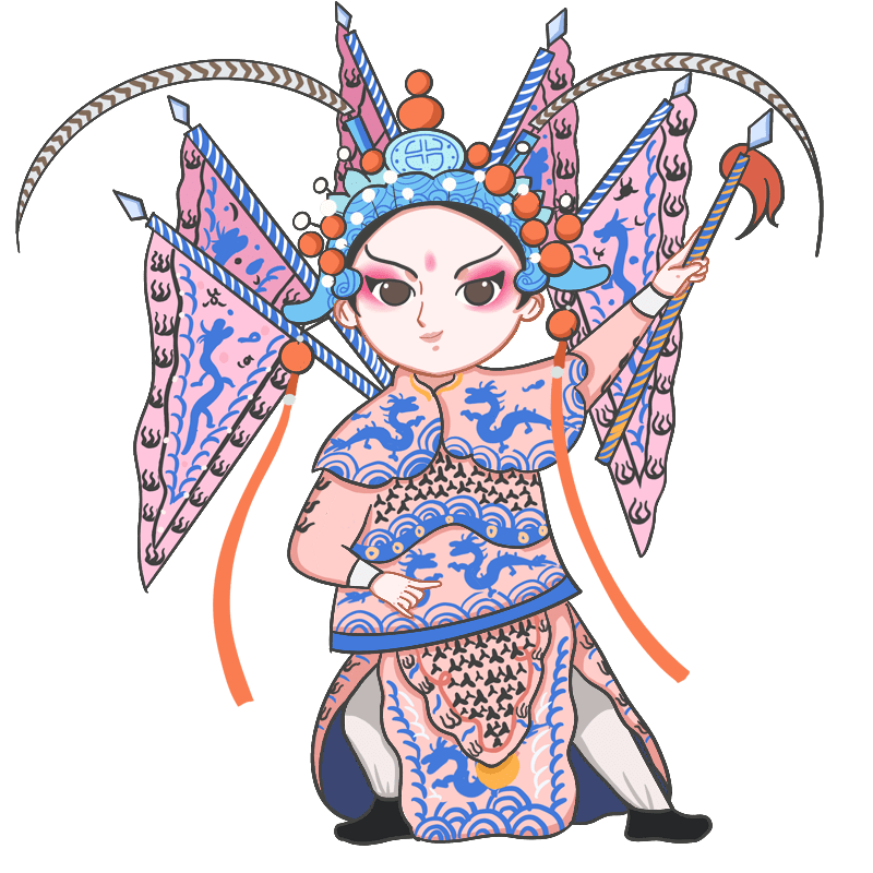 手绘-高甲戏Q版人物