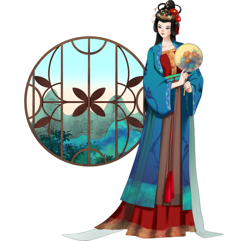 中国风汉服人物插画